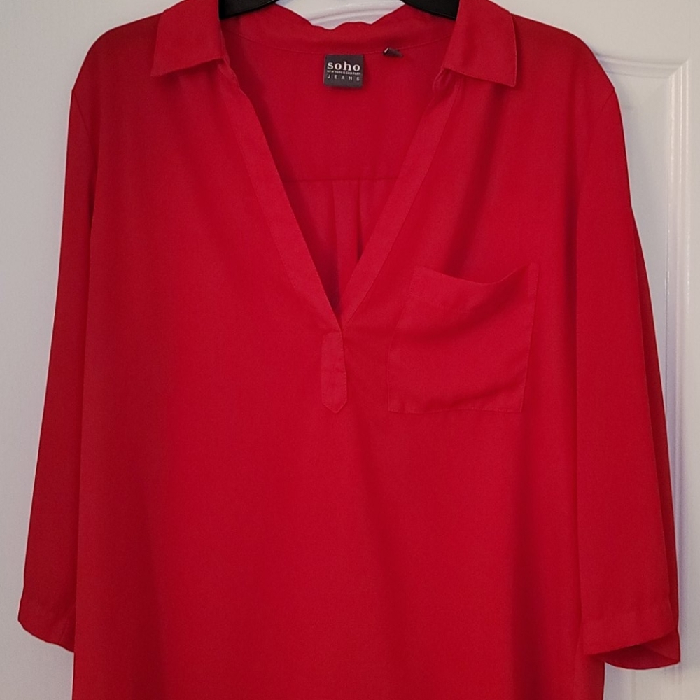 V-neck blouse